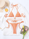 Yipinpay Bikinis 2023 Women Swimsuit Female Swimwear Solid Push Up Thong Bandage Brazilian Bikinis Set Bathing Suit Beachwear