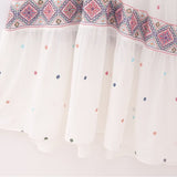 Yipinpay Embroidery Long Dress Women Summer Boho Loose Women's Dress 2023 Long Sleeve Beach Casual Dresses Ruched Elegant Dresses