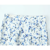 Yipinpay New 2024 Women Floral Print Satin Long Skirt Vintage High Elastic Waist A-line Spring Summer falda larga