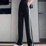 Yipinpay Women's Autumn Winter Suit Korean Elegant Chic Short Knit Sweater Wide Leg Pants Two Piece Female Fashion Sweater Matching Set
