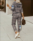 Yipinpay Print Zip Front Hoodie& Pants Set two piece sets womens outifits autumn spring women 2023 new suit female clothing outfits 911