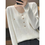 Yipinpay Women Sweater and Pullovers Fall Winter New Skinny Jumpers V-neck Basic Warm Sweater Pullovers Warm Winter Sweater