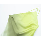 Yipinpay Tie Dye Long Dress Women Asymmertic Satin Backless Dress Woman Off Shoulder Sexy Evening Party Dresses Midi Summer Dresses