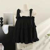 Yipinpay Summer Kawail Sleeveless Shirt Women Evening Party Slim Sweet Blouse Office Lady Causal Outwaer Elegant Top Korean Fashion