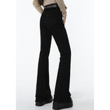 yipinpay Women Black Leisure Pants High Waist Vintage Baggy Streetwear American Style Fashion Female Loose Straight Wide Leg Trouser