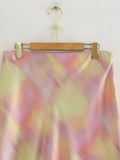 Yipinpay Tie Dye Satin Skirt Women High Waist Midi Skirt Women Summer Long Skirts For Women Fashion 2023 Elegant Women's Skirts Sets