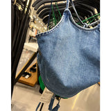 Yipinpay New Fashion Women's Vest Outerwear American Spicy Girl Sexy Tank Top Hanging Neck Denim Camisole Street Slim Fit Crop Top