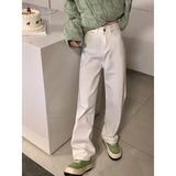 yipinpay Baggy Brown Jeans Women's Streetwear Straight Loose High Waist Trousers Harajuku Fashion Cotton Mom Denim Wide Leg Pants
