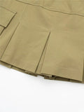 Yipinpay Women's Skort Pleated Mini Skirt Shorts Women High Waist Short Skirt Woman Fashion Streetwear Y2k Baggy Casual Shorts