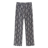 Yipinpay 2023 Women Pants Sets Black Print High Waist Pants For Women Straight Leg Woman Trousers Streetwear Casual Summer Pants