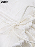 yipinpay Chic White Women Summer Off Shoukder Ruffles Short Dress Sexy Club Evening Party Vintage Cute Y2K Dress Female Outfits