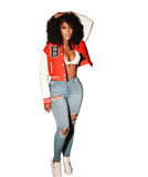 Yipinpay 2024 Women Clothes Fashion Casual Patchwork Button Up Crop Bomber Varsity Jackets Coat Women Winter Baseball Jacket