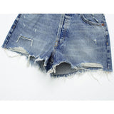 Yipinpay 2023 Summer Denim Shorts For Women Ripped Women's Jeans Shorts Faded High Waist Baggy Shorts Woman Streetwear Short Pants
