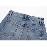 Yipinpay 2023 Summer Denim Shorts For Women Ripped Women's Jeans Shorts Faded High Waist Baggy Shorts Woman Streetwear Short Pants
