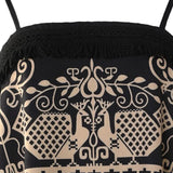 Yipinpay Women Vintage Printing Pants Suit Spaghetti Strap Fringed Camisole And Loose Fit Shorts Casual Everyday Wear Hot S-XL