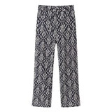 Yipinpay 2023 Women Pants Sets Black Print High Waist Pants For Women Straight Leg Woman Trousers Streetwear Casual Summer Pants
