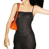 Yipinpay Women See Through Bodycon Long Dresses Summer Clothes 2023 Sling Backless Mesh Clothing Evening Party Dress Sexy Club Streetwear