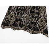 Yipinpay Cut Out Black Long Dress Women Embroidery Backless Dress Woman Puff Sleeve Vintage Gothic Dress 2023 Midi Summer Dresses