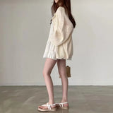 Yipinpay Spaghetti Strap White Doll Dress Women Casual Beach Sexy Vestidos Mujer Short Mini Dresses Summer