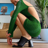 Yipinpay Cut Out Long Sleeve Dress Women Mini Backless Bodycon Female Dresses New Summer Sexy Party Club Ladies Vestidos S M L