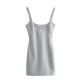 Yipinpay Sexy Women Round Neck Sleeveless Slim Short Dress Summer Female Red Bodycon Mini Vestidos