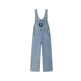 Yipinpay Retro Baggy Overalls Jeans For Women Summer Casual High Quality Wide Pants Light Blue Jumpsuit Denim Trousers Female
