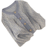 Yipinpay Elegant Cardigan Sweater Women's Fashion O-Neck Long Sleeve 2024 New Spring Autumn Knitwear Women's Short Loose Coat Top