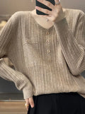 Yipinpay Women Sweater and Pullovers Fall Winter New Skinny Jumpers V-neck Basic Warm Sweater Pullovers Warm Winter Sweater