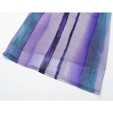 Yipinpay Print Tulle Long Dresses For Women Halter Backless Dress Woman Beach Mesh Bodycon Dress Women Summer Sexy Party Dresses