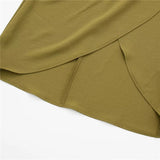 Yipinpay Asymmetric Long Dress Women Summer Cut Out Elegant Party Dresses For Women 2023 Ruched Off Shoulder Sleeveless Midi Dress