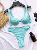 Yipinpay Waisted Bikini Push Up Swimsuit Female Bikini Set Sexy Women Swimwear Bathing Suit Swimming Suits Beachwear