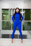 Yipinpay Women Bodysuit Jumpsuit Two-Piece Set Fitness Solid Color Tight Thermal Turtleneck Jumpsuit Top And Skinny Pant Two Piece Suit