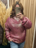 Yipinpay Color O Neck Sweaters Women Lantern Sleeve Knit Pullover Chic Thick Warm Oversized Loose Pullover Ladies Casual Knitwear