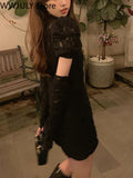 Yipinpay Spring Lace Design Elegant Y2k Mini Dress Woman Party Sexy Bodycon Dress Casual Puffer Sleeve One Piece Dress Korea Fashion