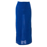 Yipinpay Women‣s Casual High Waist Tight Skirt Summer Personality Solid Color Stretch Long Skirts Woman Fashion 2023