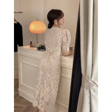 Yipinpay Line Vestidos Temperament French Heavy Industry Embroidery Dress Short Sleeve Bodycon Pencil Summer Dress Women Party