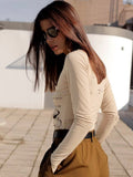 Yipinpay Summer Solid Print Slim Bodysuit Women 2023 O-Neck Long Sleeve Body Vestir Mujer Autumn Sexy Street Woman Clothes Outfits