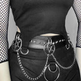 Yipinpay Rivet Sash Leather Ultra Shorts Summer High Waist Gothic Black Emo Punk Pu Shorts Metal Belt Tight Shorts