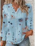 Yipinpay Women's Shirts Autumn Fashion Elegant Long Sleeve Print Office Lady Top White Women Ruffled Hollow Out Blouse Female Clothing