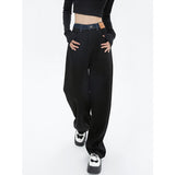 yipinpay High Waist Womens Jeans Wide Leg Baggy Chic Design Denim Pants Streetwear Vintage Trend Summer Loose Straight Jean Trouser