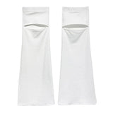 Yipinpay Women Y2K Solid Color Leg Warmers Super Soft Flare Boots Shoes Cuffs Covers Summer Thin Sunscreen Sports Boot Cover