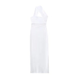 Yipinpay Cut Out White Dress Women Bodycon Long Dress Women Asymmetric Midi Evening Party Dresses For Women Sexy Summer Dresses
