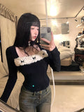 Yipinpay Autumn Basic Knitted Slim Blouse Office Lady Korean Fashion Casual Tops Chic Solid Elegant Pullover Woman Outfits Design