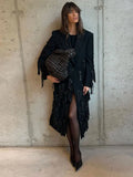 Winter Women Vintage Long Woolen Coat With Belt Fashion Solid Long Sleeve Jackets Chic Outerwear Ladies Casual Overcoat