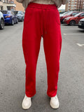 Yipinpay Loose Sweatpants 2023 Autumn Women Red Sport Pants High Waist Loose Trouser Female Fashion Streetwear Straight Pants
