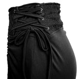 Yipinpay Lace Up Pleated Skirts Y2K Fairy Grunge Irregular Hem Midi Skirts Vintage Women Lace Skirts Streetwear 2023 New