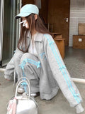 Yipinpay Piece Skirt Sets Female Y2k Clothing Zipper Bow Sweet Korean Fashion Hoodie Suits Women Studentseven Party Outwear 2024