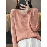 Yipinpay Women Sweater and Pullovers Fall Winter New Skinny Jumpers V-neck Basic Warm Sweater Pullovers Warm Winter Sweater