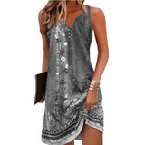 Yipinpay Dresses For Women 2024 Spring Summer Slim Fit Loose Mini Skirt Fashion Female Clothing Elegant Floral Sexy Dress M L XL