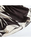 Yipinpay 2024 New Women Vintage Print High Waist Linen Long Skirt Frenulum Zipper Ladies Holiday Casual A-line Maxi Skirts